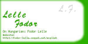 lelle fodor business card